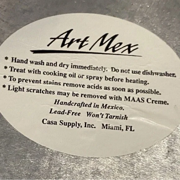 Large Vintage Hand-crafted in Mexico Art Mex Pewter Fish Platter Serving Tray - Picture 13 of 13